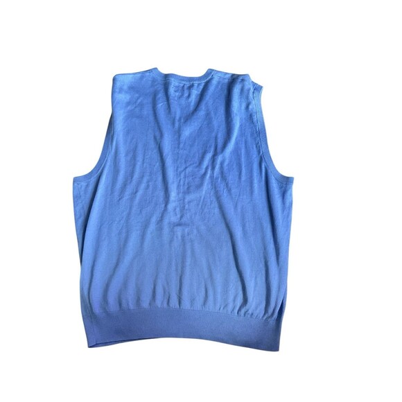 Men's Polo Golf Ralph Lauren Vest Light Blue Pima Cotton sz L Preppy VTG - Picture 3 of 5